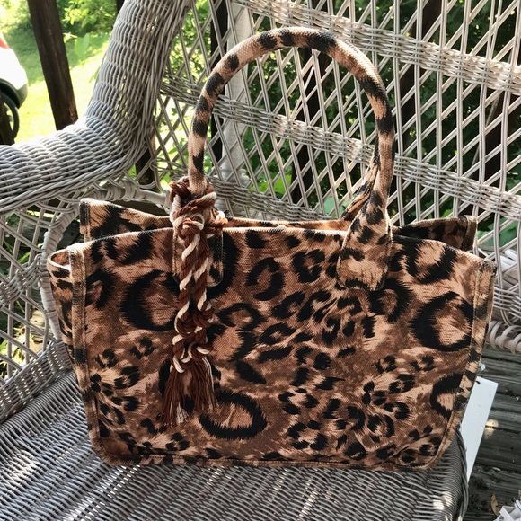 Vince Camuto Leopard Tote Bag NWT - Picture 2 of 7
